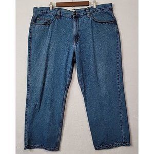 Blue Mountain Medium Wash Relaxed Straight Denim Mens Blue Jeans 44 x 30
